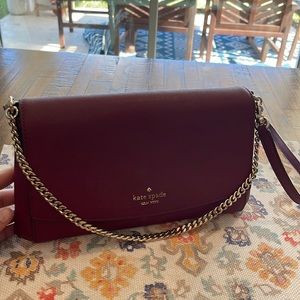 Like New Kate Spade Crossbody or Clutch in Gorgeous Wine Color